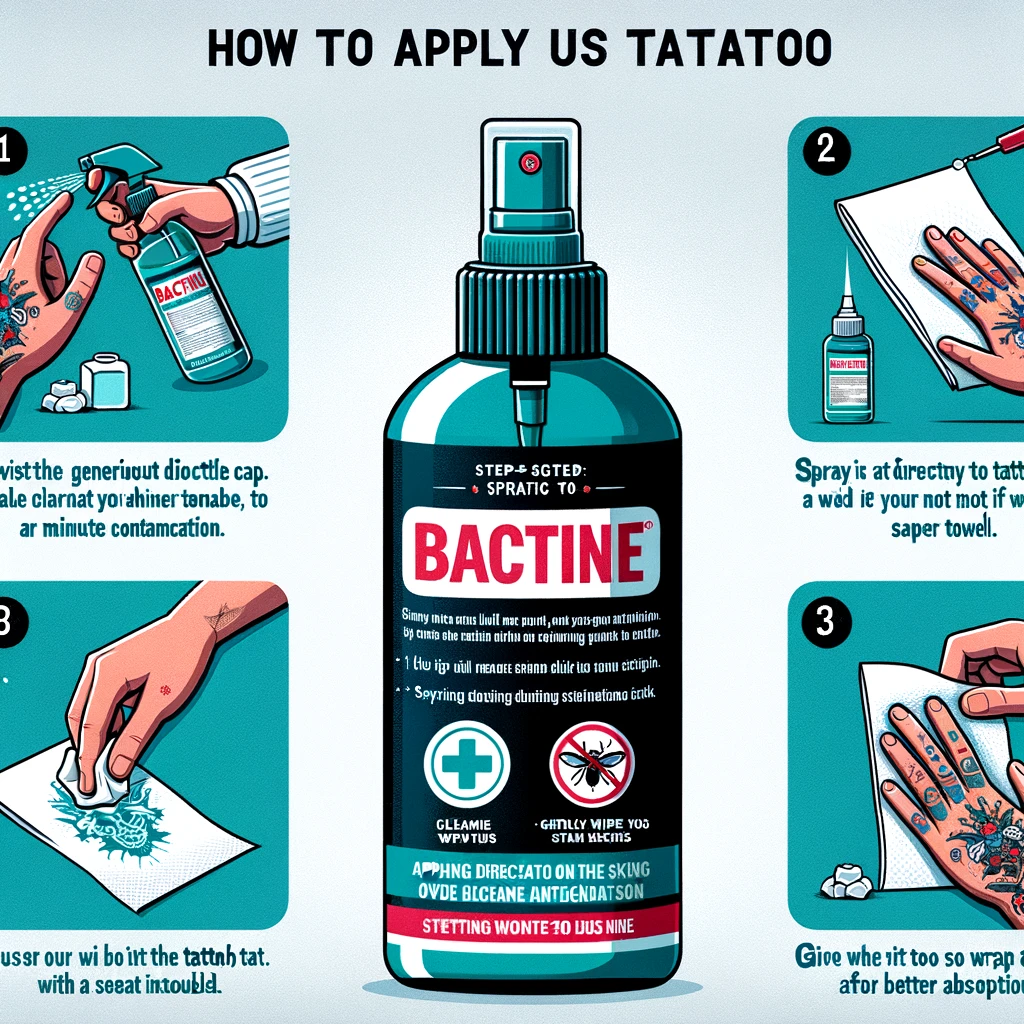 How do you apply Bactine on a tattoo