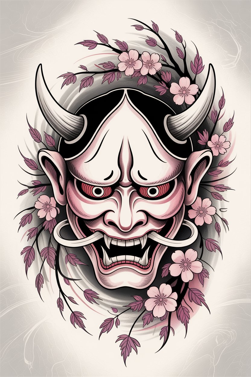 hanya mask tattoo